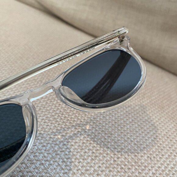 Warby Parker Clear Haskell Sunglasses with Blue Tinted Lenses - Picture 4 of 6